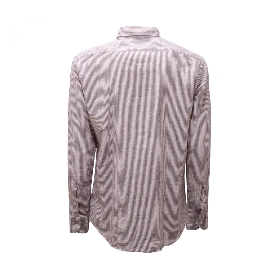 1459AT camicia uomo BROOKSFIELD SLIM man linen/cotton shirt