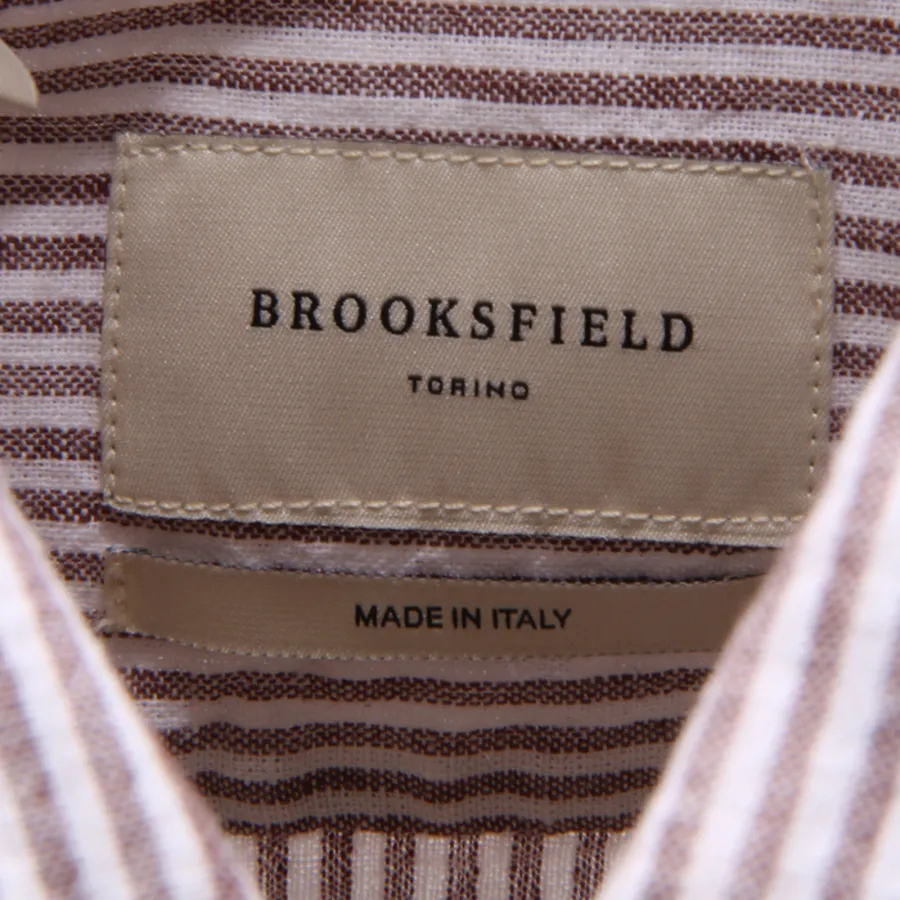 1459AT camicia uomo BROOKSFIELD SLIM man linen/cotton shirt