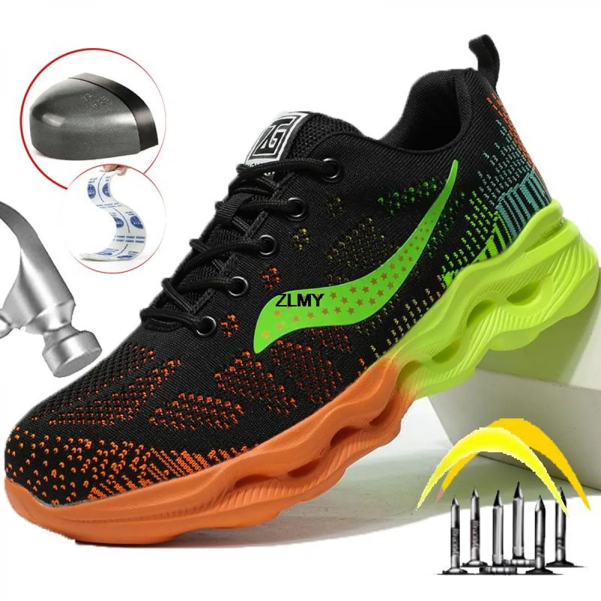 2023 nuove scarpe antinfortunistiche da uomo sneaker con punta in acciaio a prova di puntura per uomo stivali di sicurezza da la