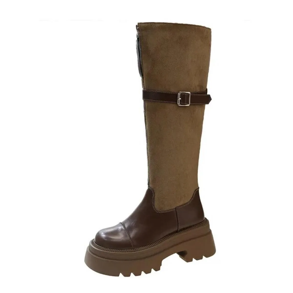 2024 Scarpe da donna di vendita calde invernali sopra il ginocchio stivali moderni punta tonda per adulti tacchi alti impiombati