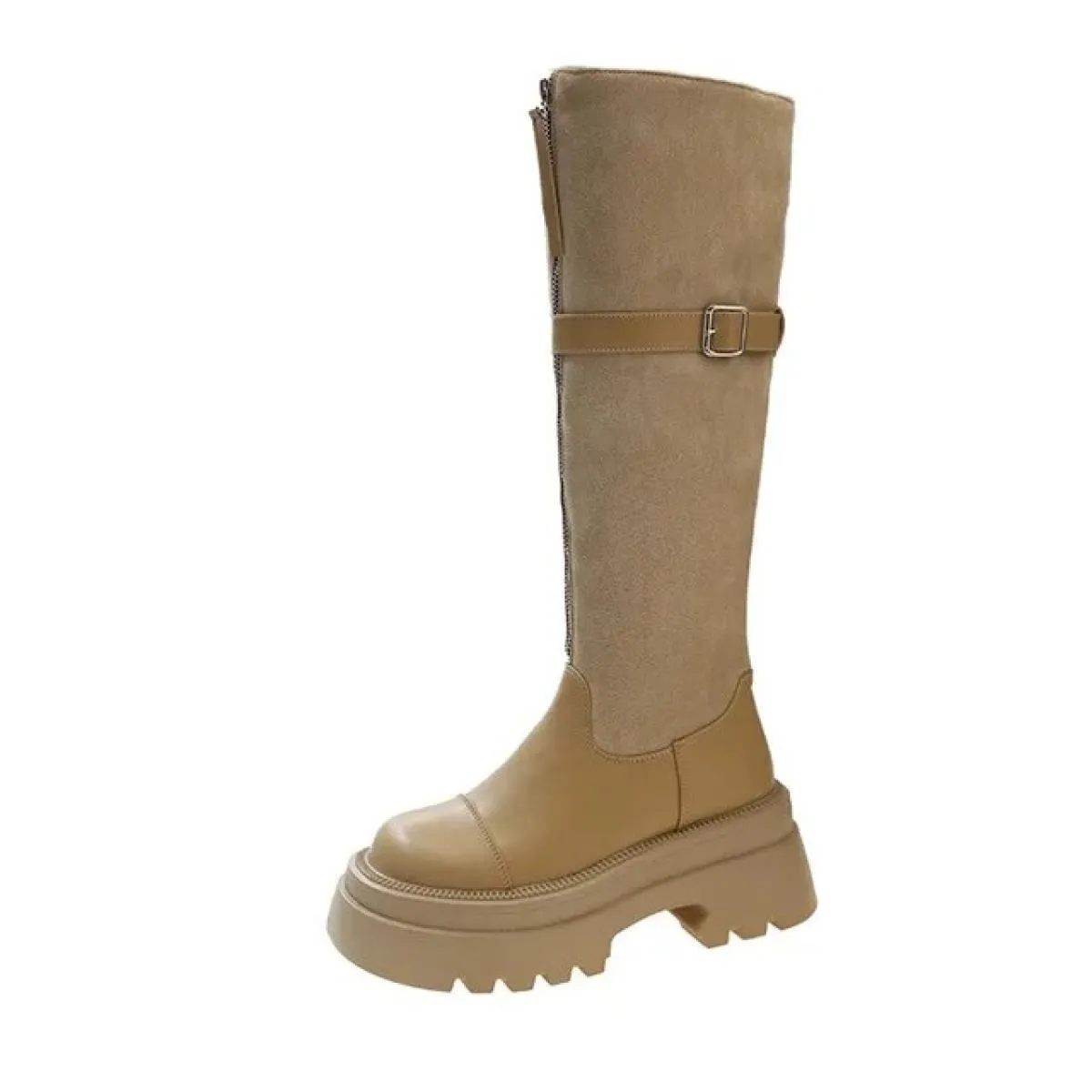 2024 Scarpe da donna di vendita calde invernali sopra il ginocchio stivali moderni punta tonda per adulti tacchi alti impiombati