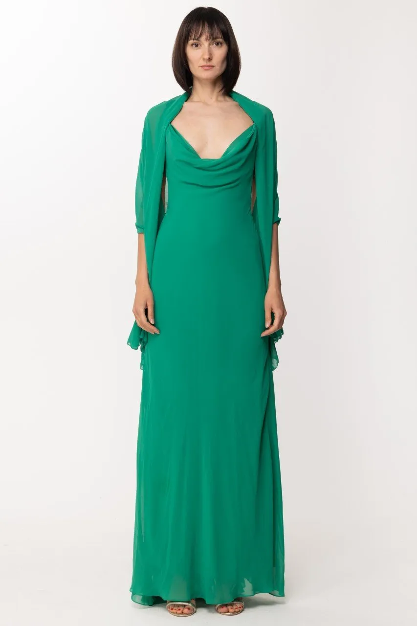 Abito lungo svasato Verde