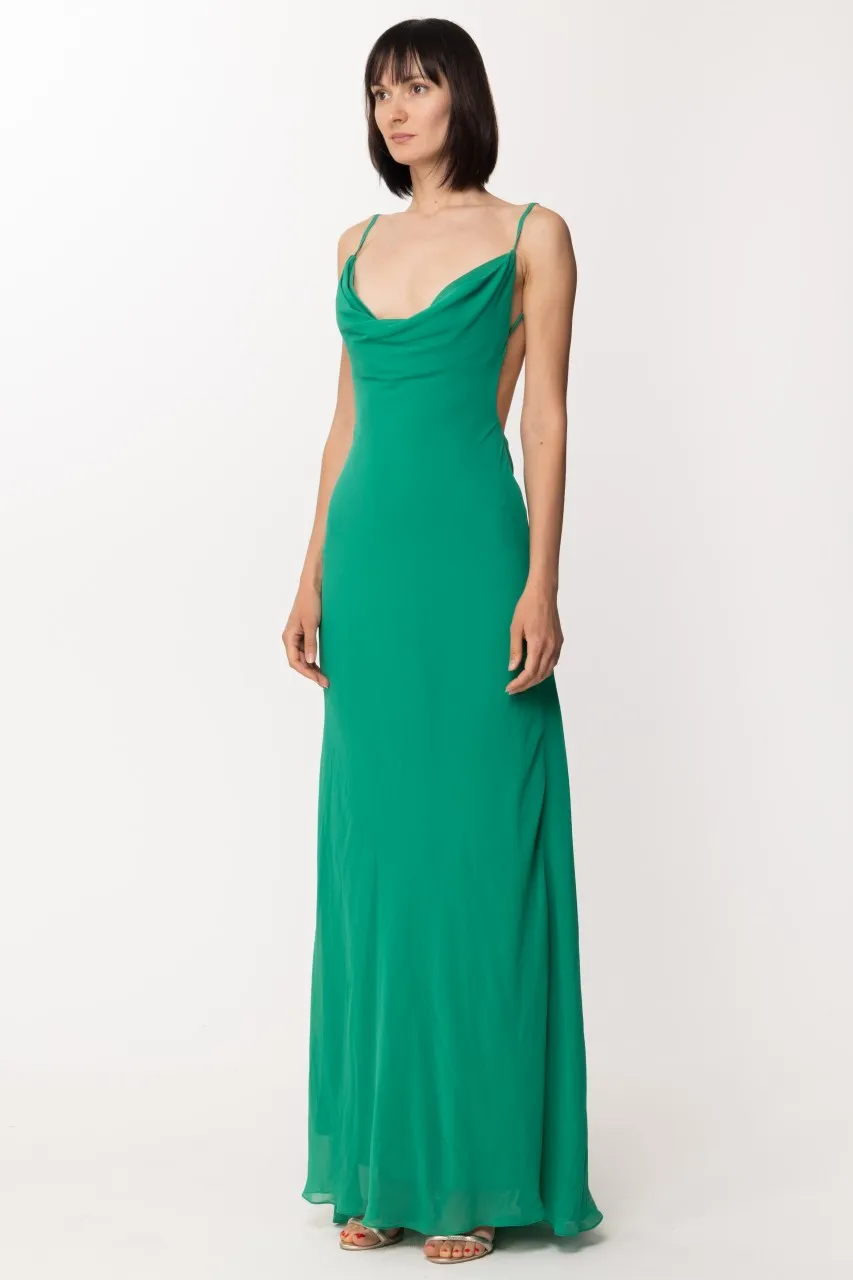 Abito lungo svasato Verde