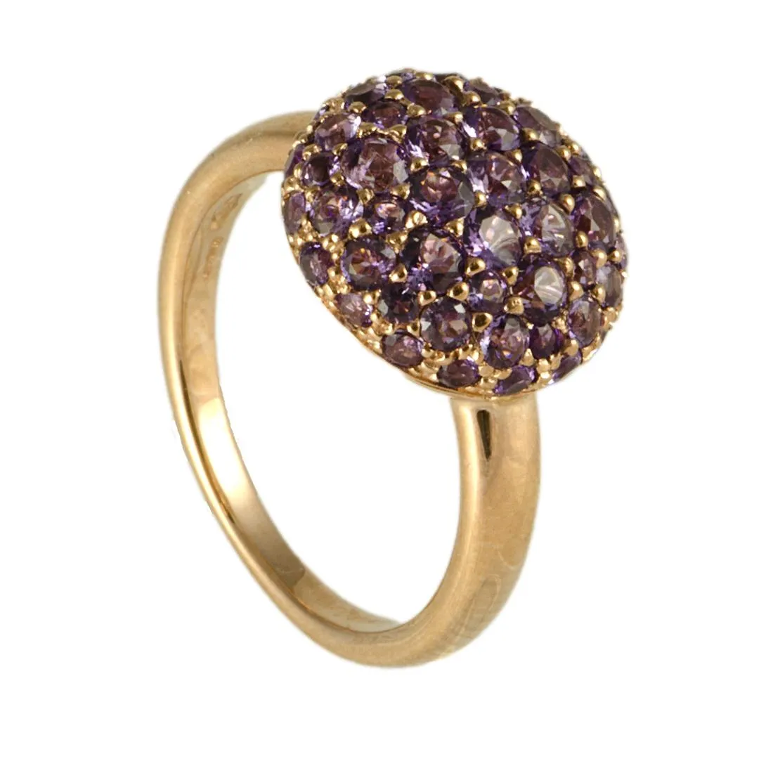 ANELLO IN ORO ROSA 9KT E AMETISTA MIS 13