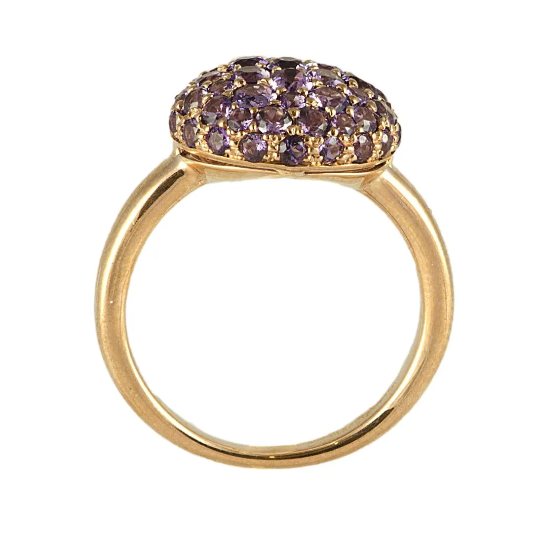 ANELLO IN ORO ROSA 9KT E AMETISTA MIS 13