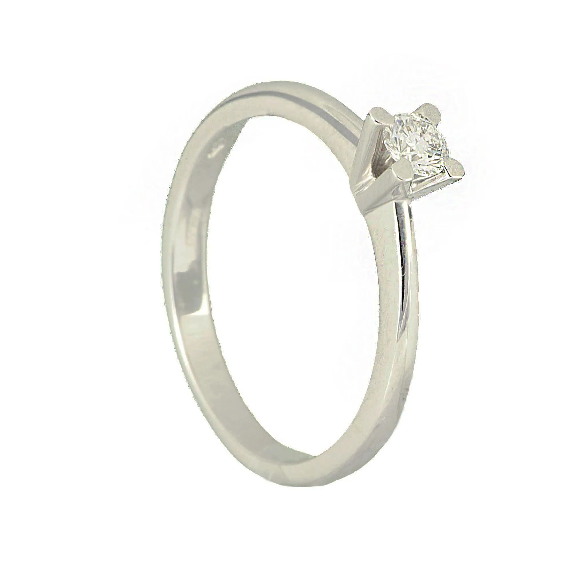 ANELLO ORO BIANCO E DIAMANTI CT 0,18 MIS 13