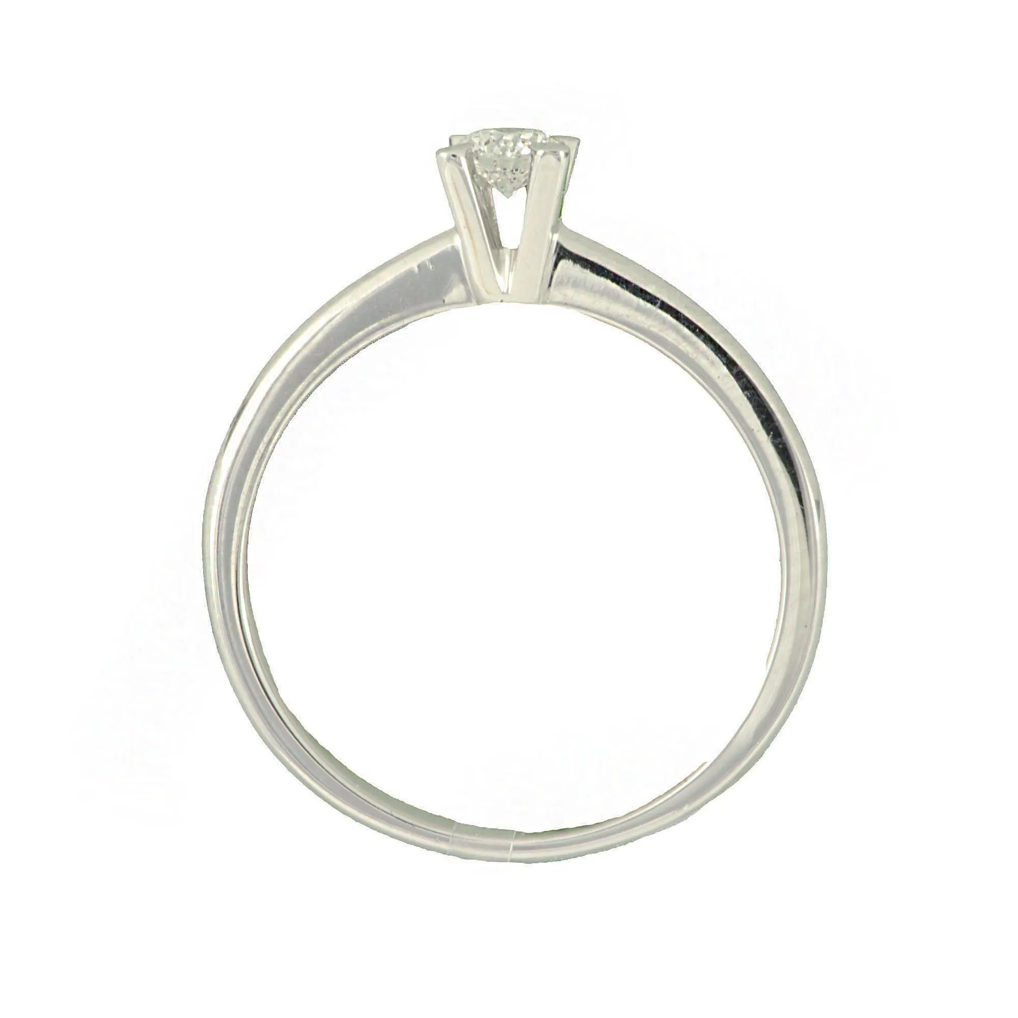 ANELLO ORO BIANCO E DIAMANTI CT 0,18 MIS 13
