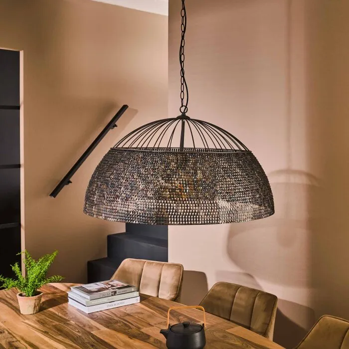 Armor Lampada a Sospensione Nero, 1-Luce