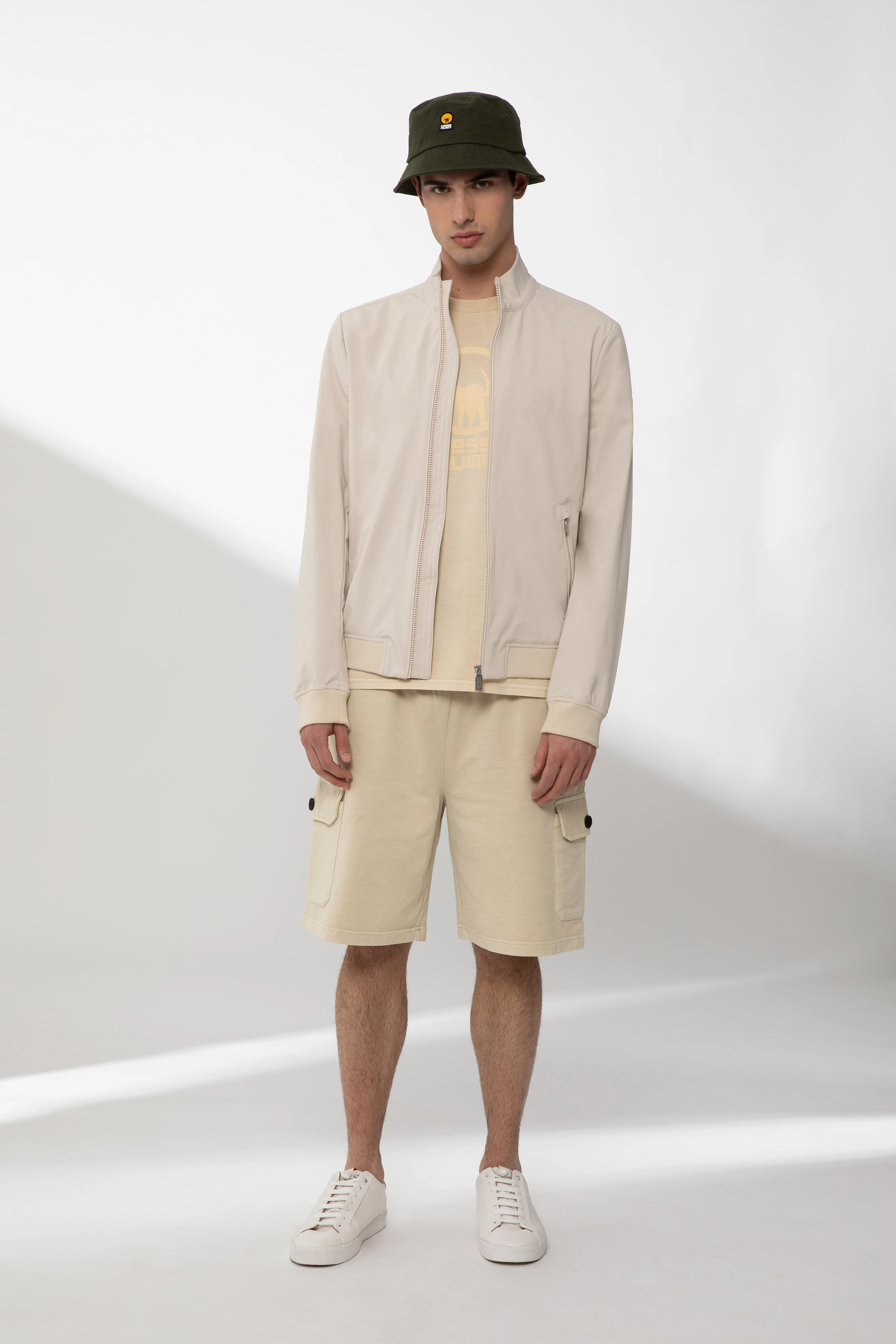 ASHJO – Bomber beige in softshell