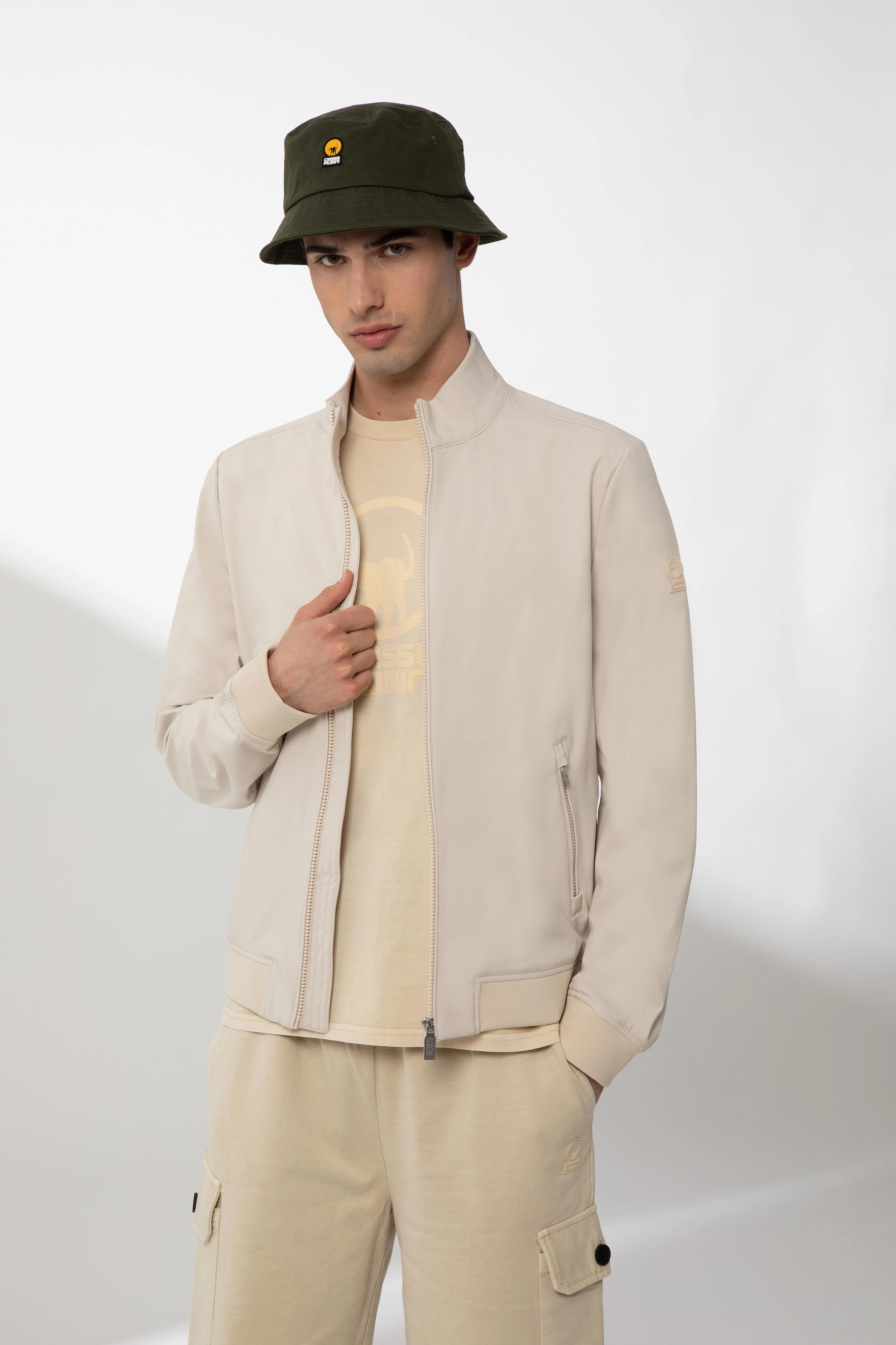 ASHJO – Bomber beige in softshell