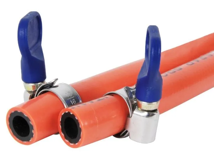 Badé tubo gas con galletti di bloccaggio