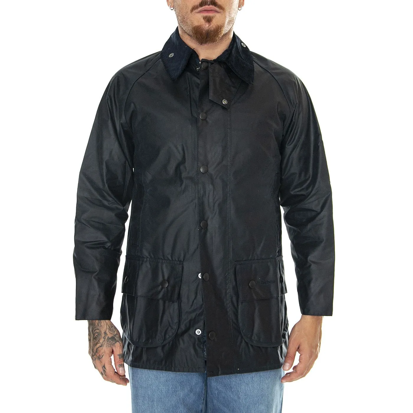Barbour M's Beaufort Wax Jacket Navy - Giacca Invernale Uomo Blu    