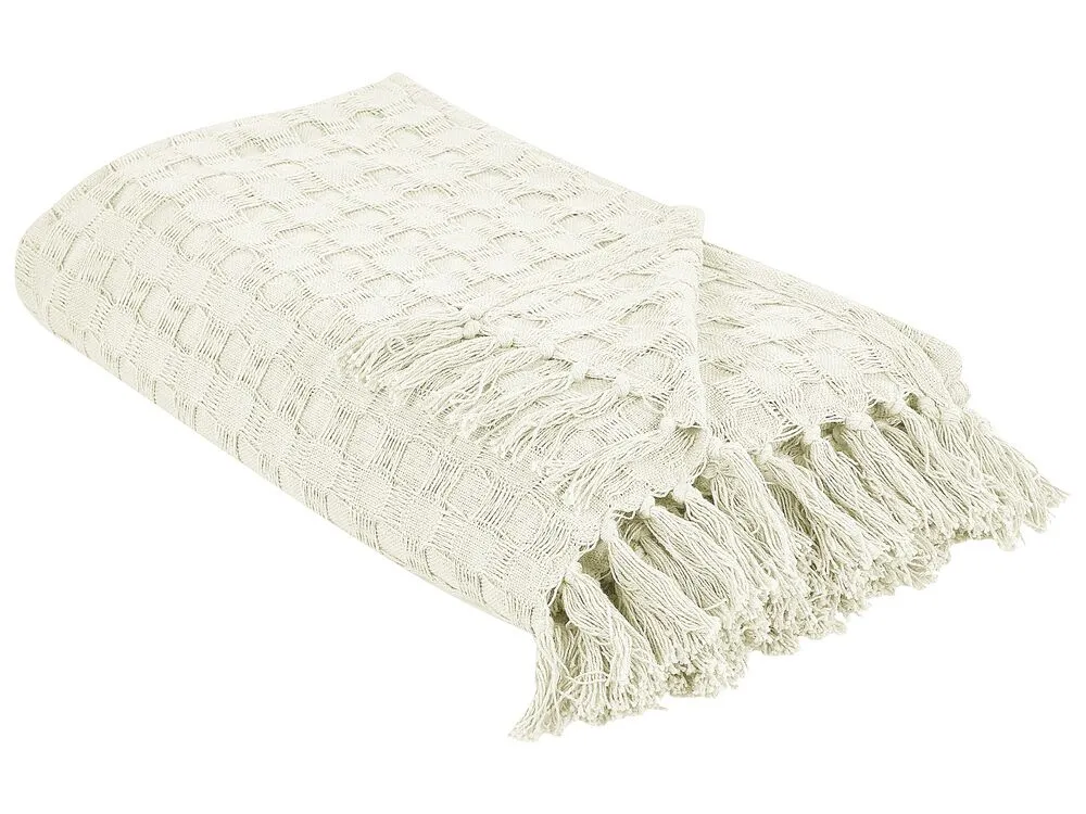 Bedspread BERE Cotton 220 x 240 cm Off-White
