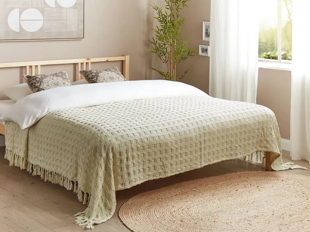 Bedspread BERE Cotton 220 x 240 cm Off-White