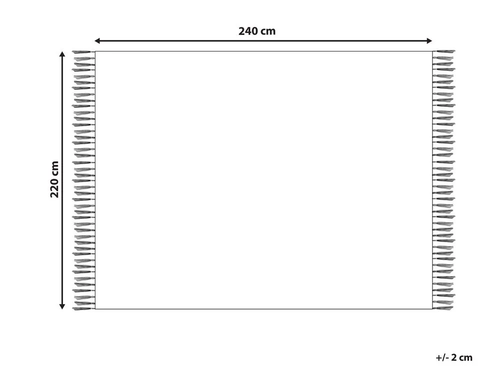 Bedspread BERE Cotton 220 x 240 cm Off-White