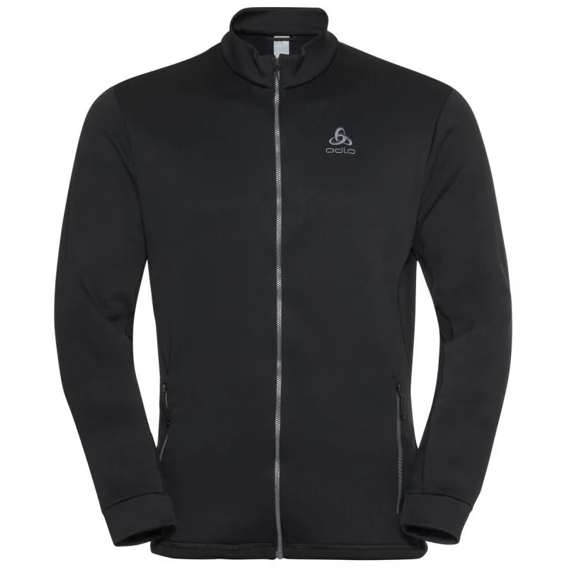 BERRA Uomo Odlo Pile a strato medio con zip integrale (nero)