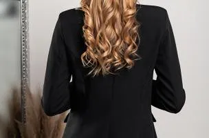 Blazer lungo classico Zefira, nero