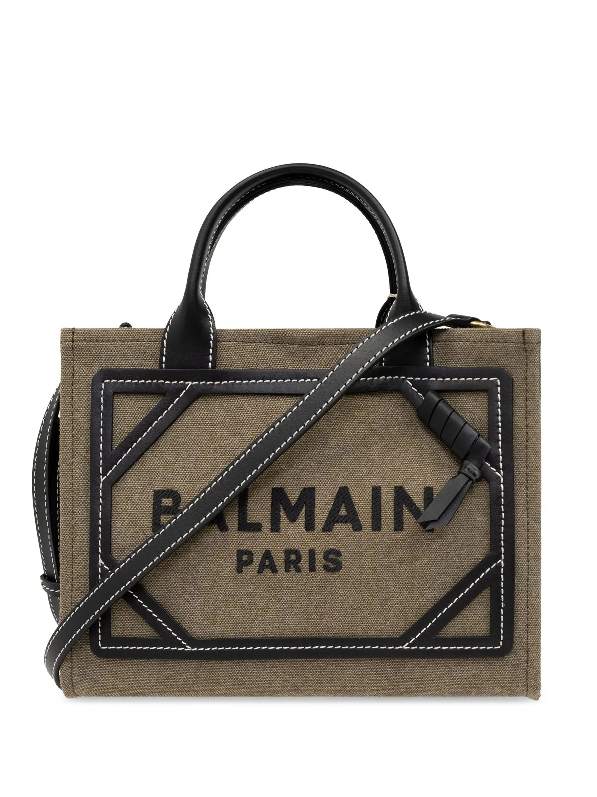Borsa tote B-army piccola con logo ricamato frontale