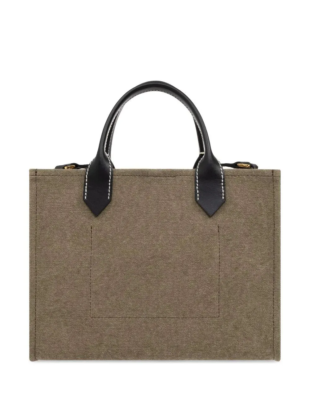 Borsa tote B-army piccola con logo ricamato frontale