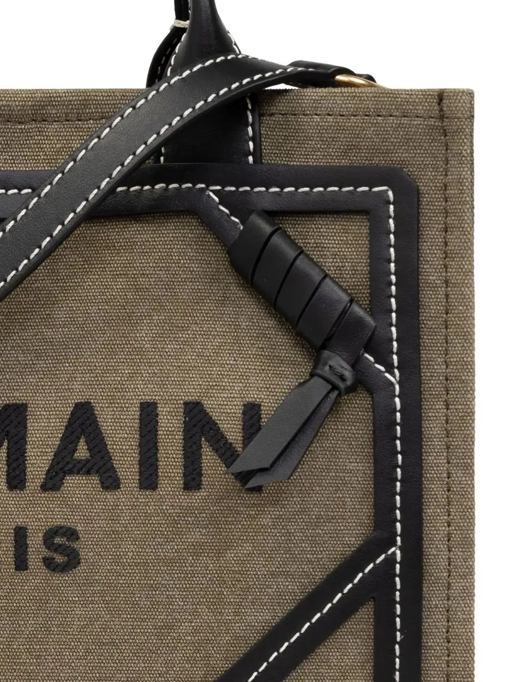 Borsa tote B-army piccola con logo ricamato frontale