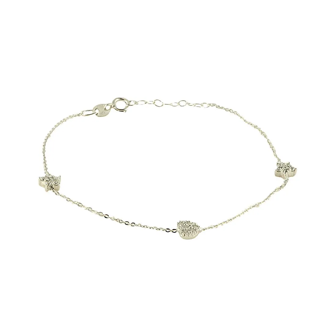 BRACCIALE IN ORO BIANCO E ZIRCONI