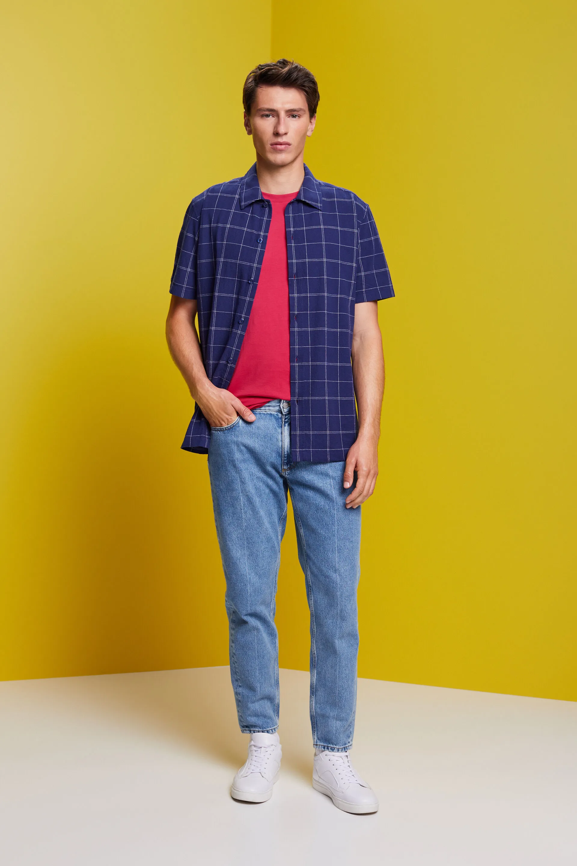 Camicia a manica corta in 100% cotone