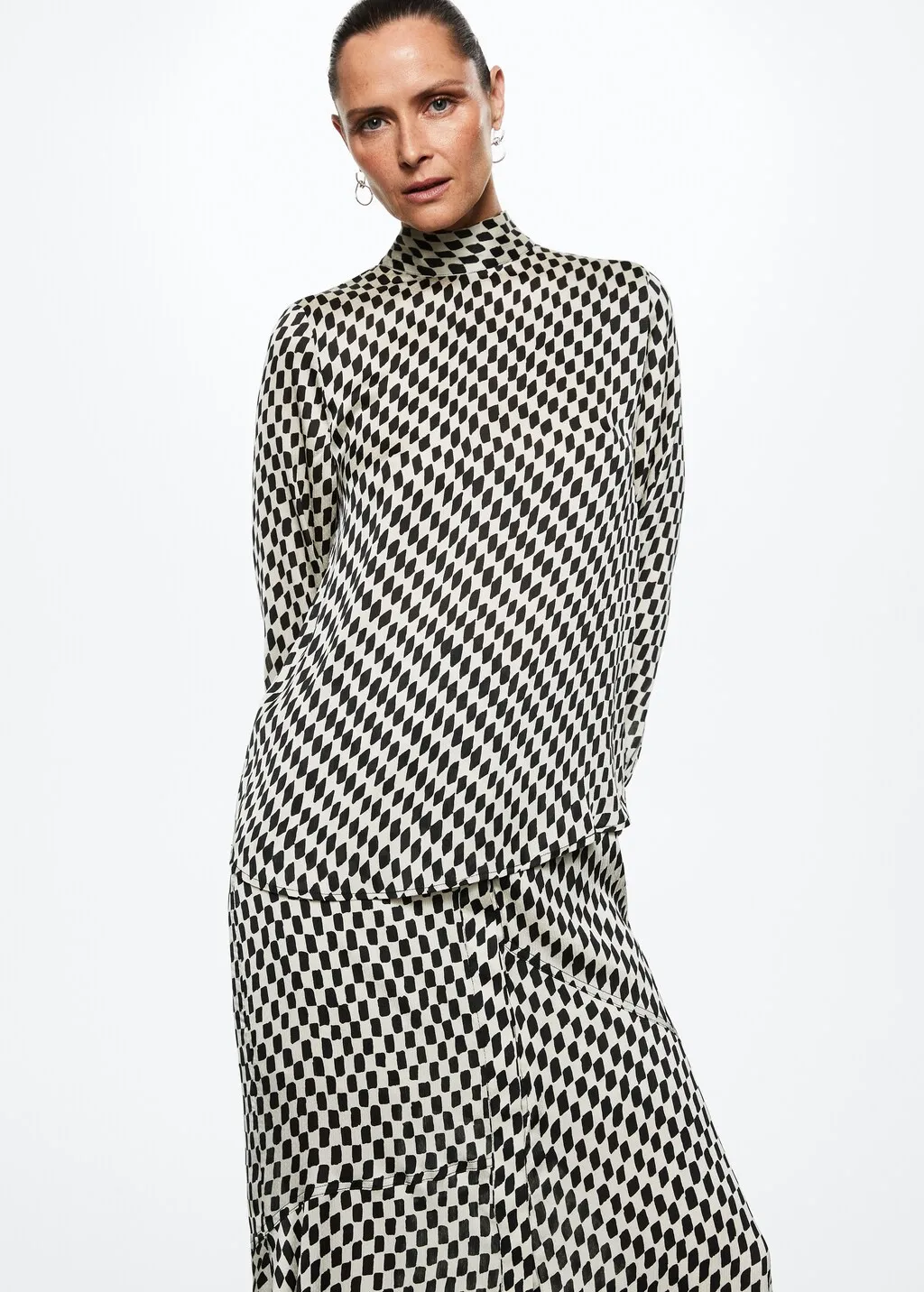 Camicia a quadri con fiocco