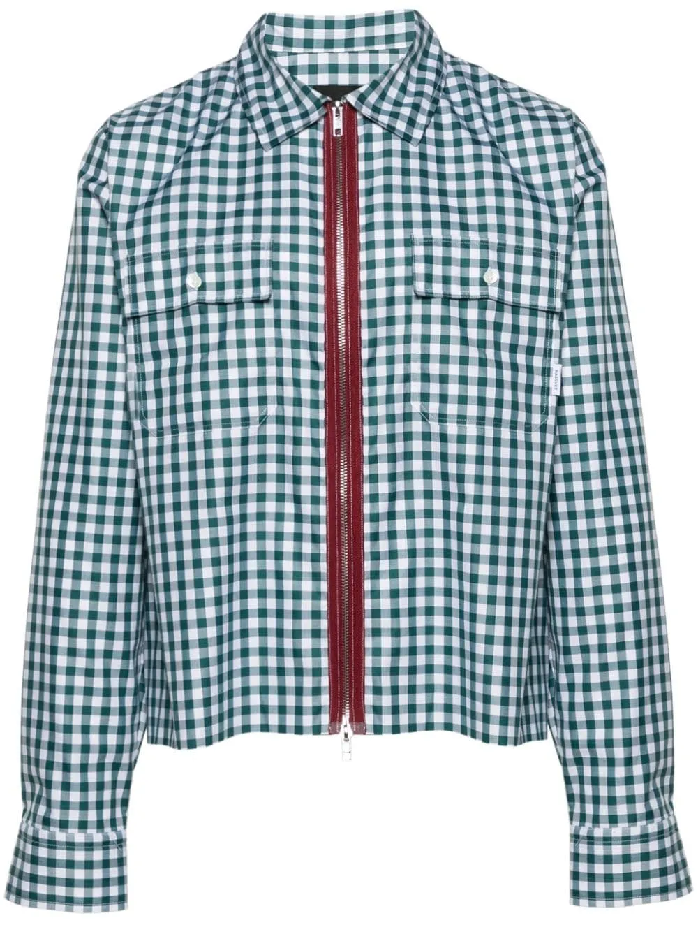 Camicia a quadri in bianco , blu e rosso - uomo