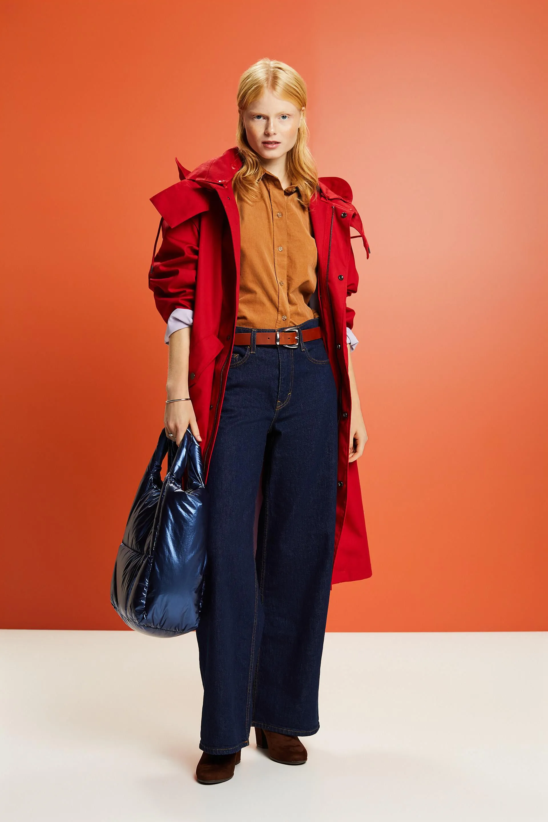 Camicia blusata oversize in velluto