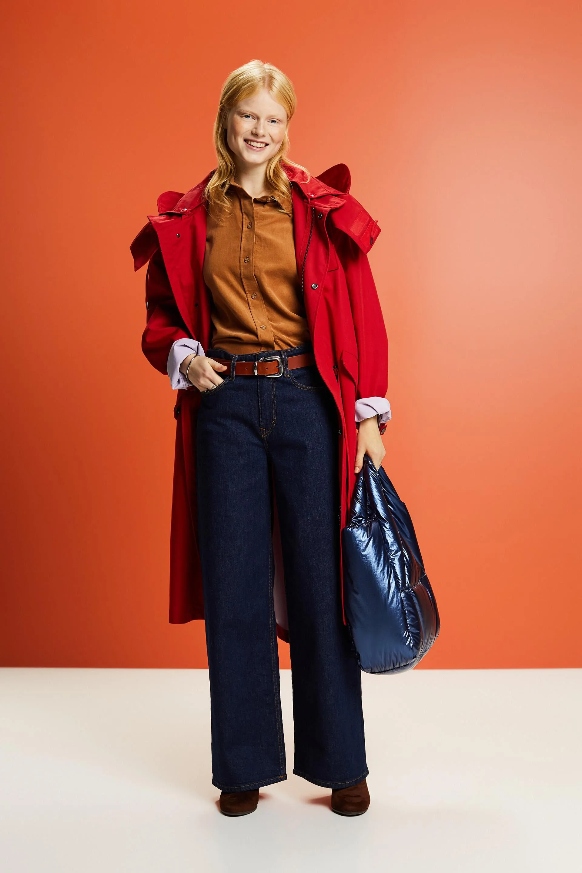Camicia blusata oversize in velluto