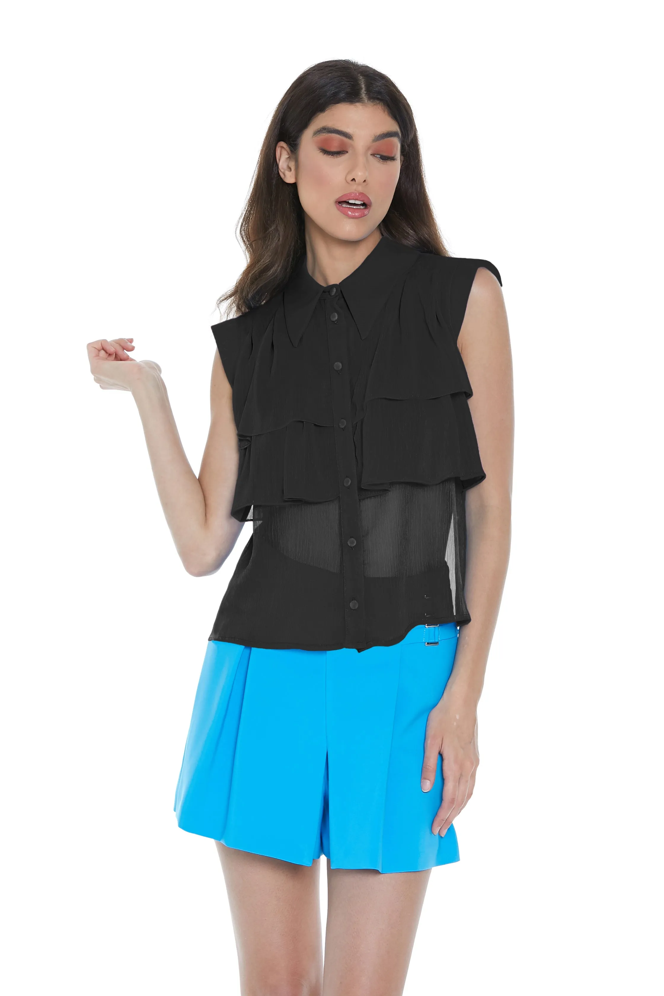 Camicia ICTA senza manica con balza