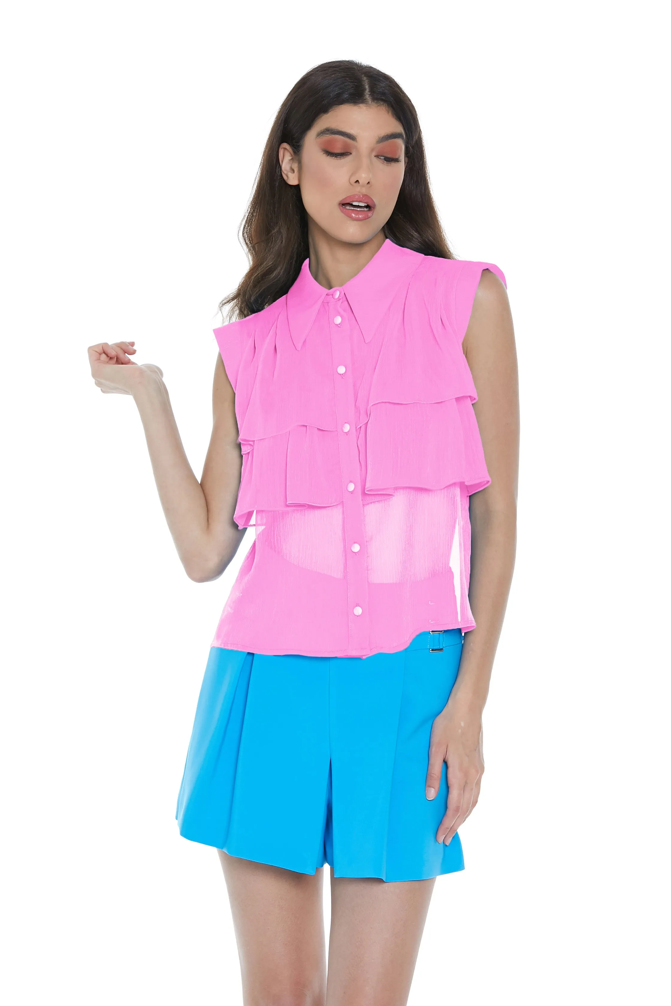 Camicia ICTA senza manica con balza