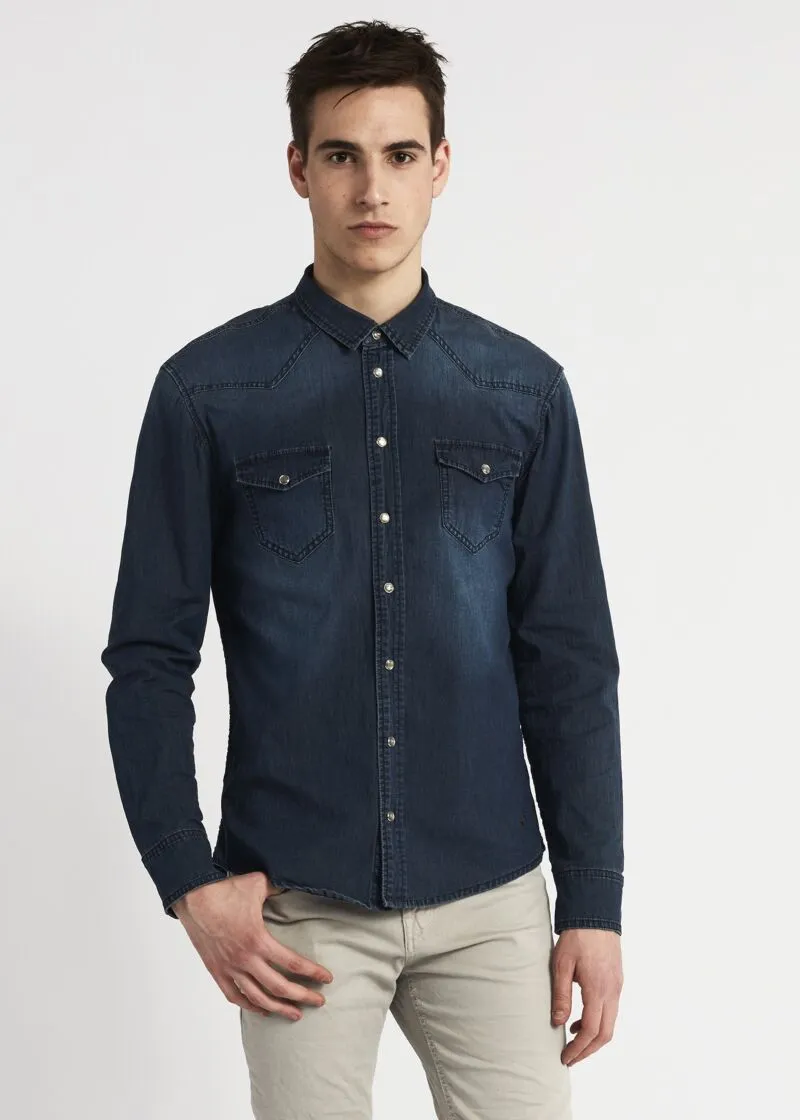 Camicia in denim in stile Western