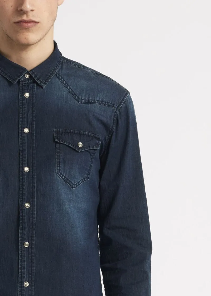 Camicia in denim in stile Western