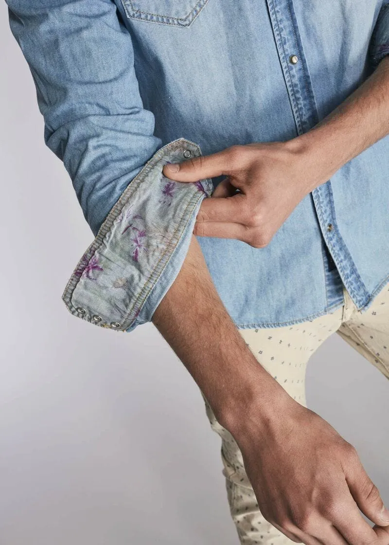 Camicia in denim stile Western
