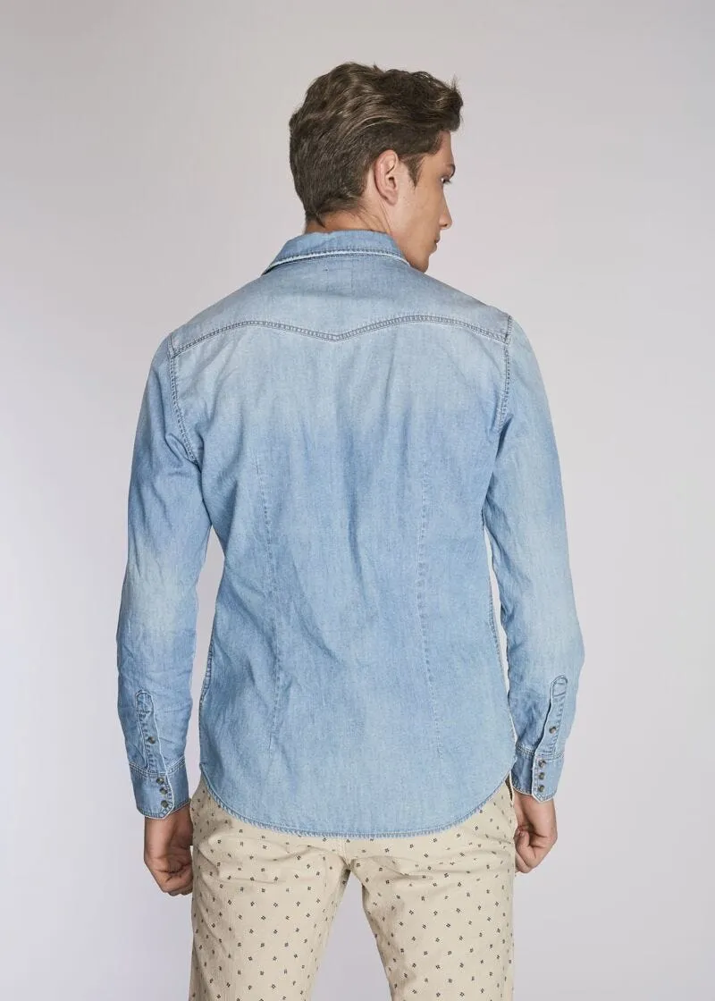 Camicia in denim stile Western