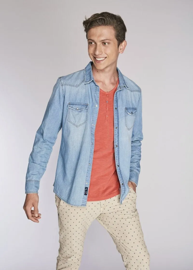Camicia in denim stile Western