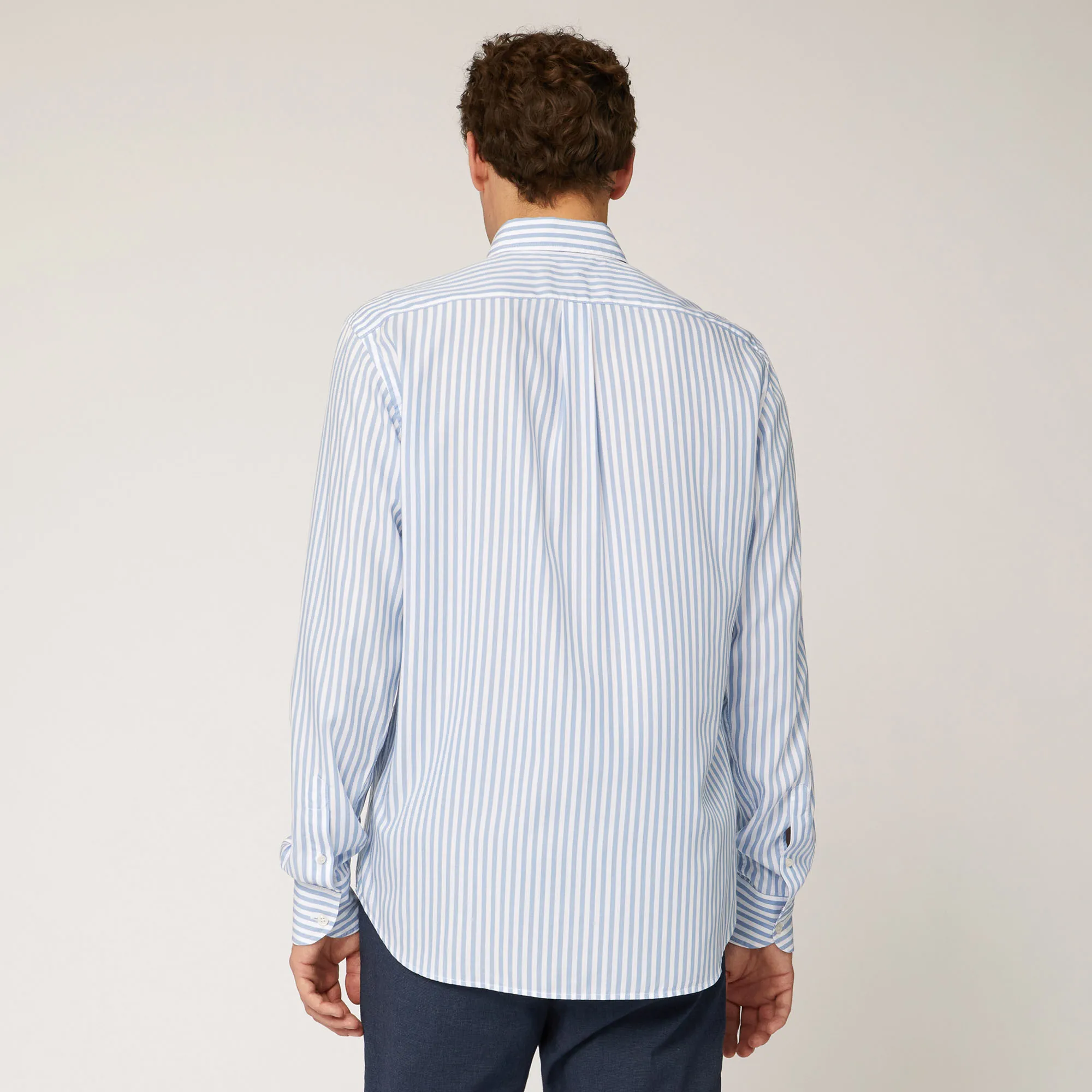 Camicia In Tencel A Righe