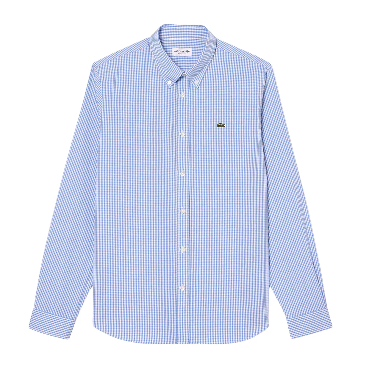 Camicia Lacoste a Quadri  Celeste