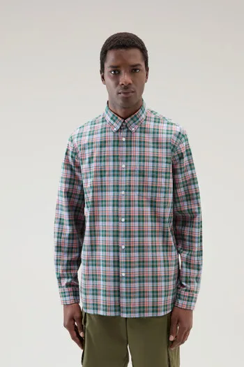 Camicia Madras in puro cotone a quadri                                                                                          