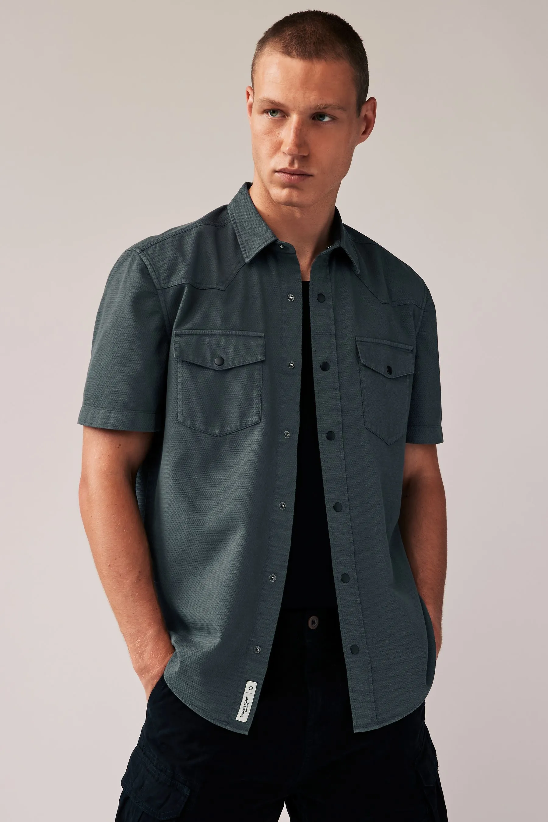 Camicia Manica corta testurizzata stile western