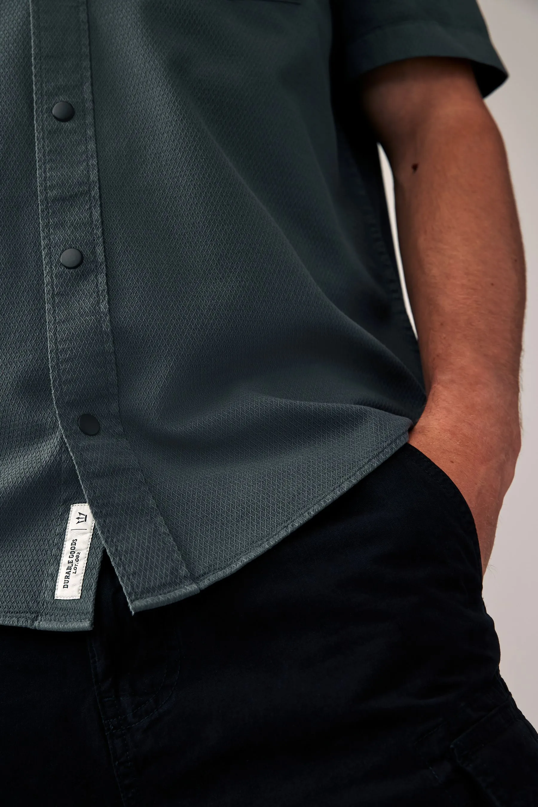 Camicia Manica corta testurizzata stile western