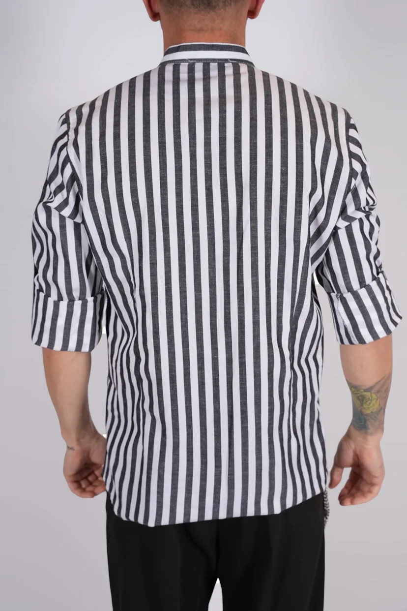 CAMICIA RIGHE BLACK
