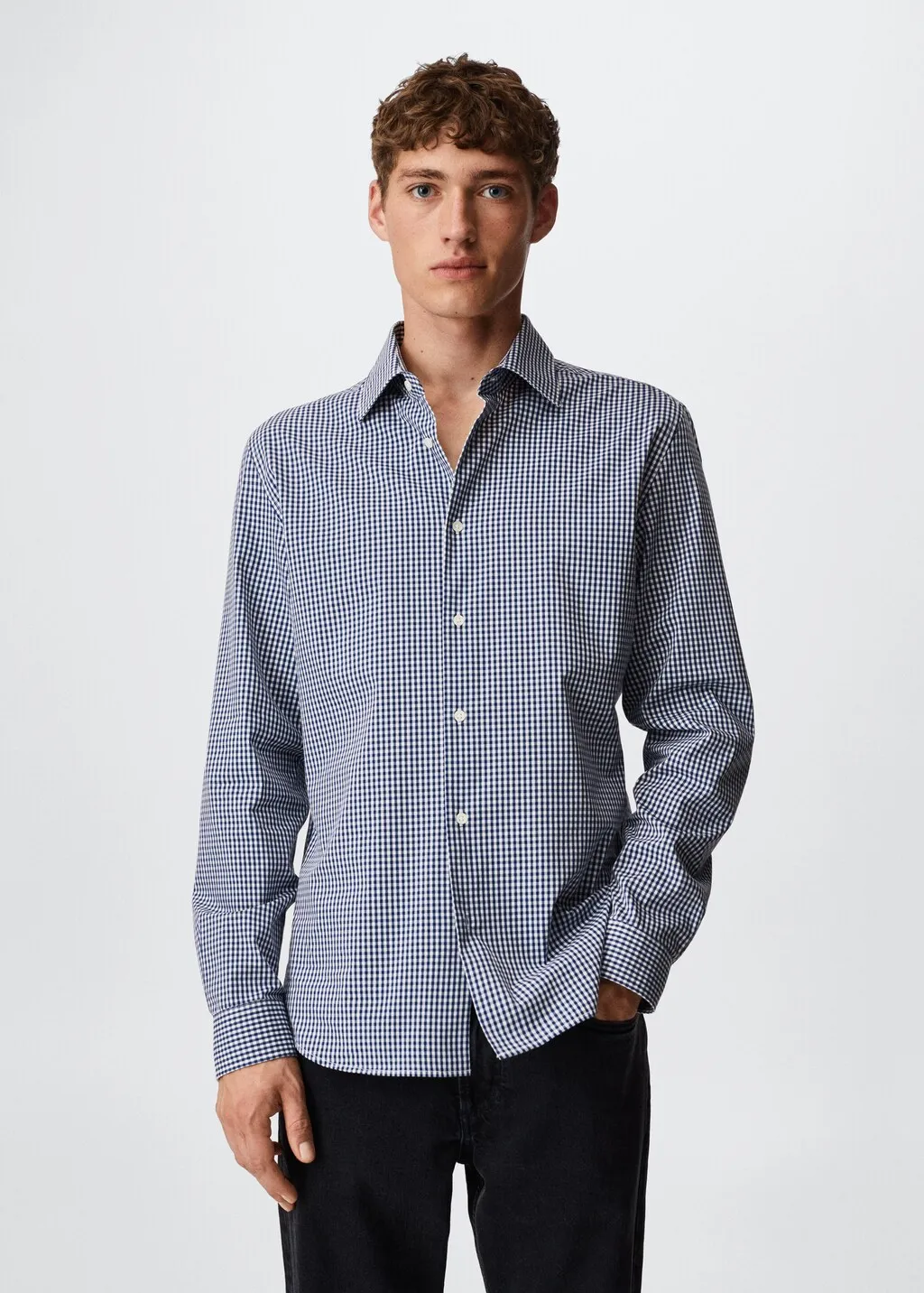 Camicia slim fit quadri vichy