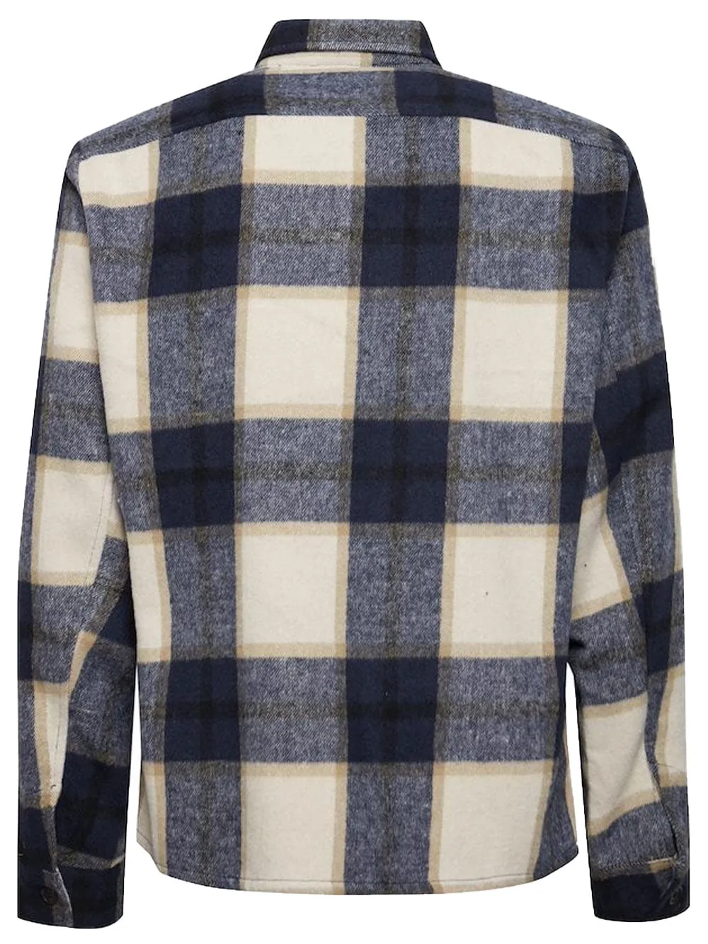 Camicia Uomo Blu a quadri con zip