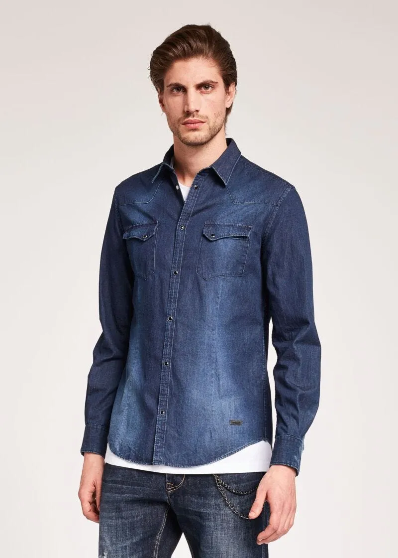 Camicia Western in denim