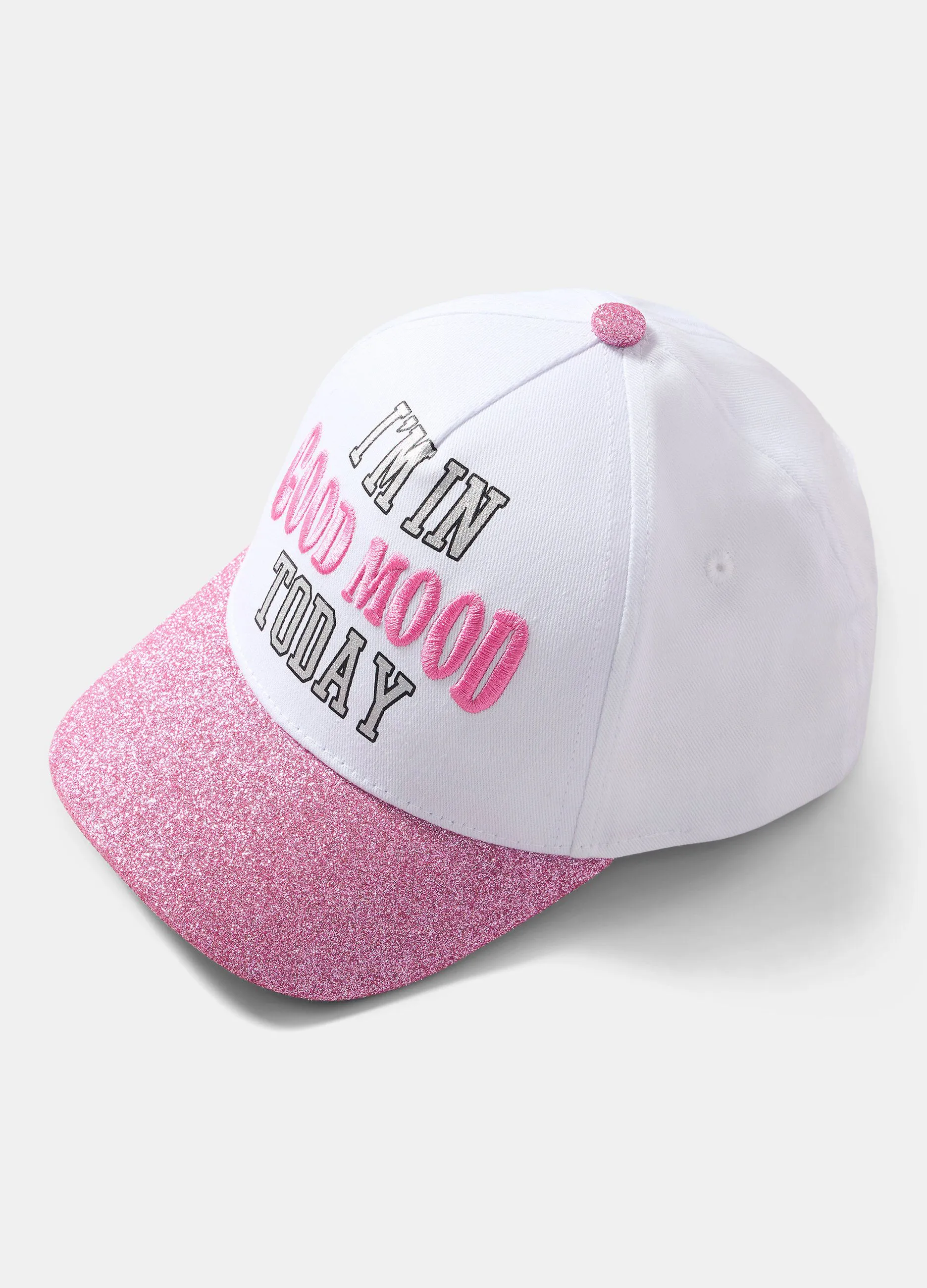 Cappellino da baseball con frontino glitterato ragazza