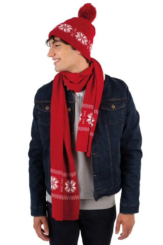 Cappello in maglia motivo Fair Isle