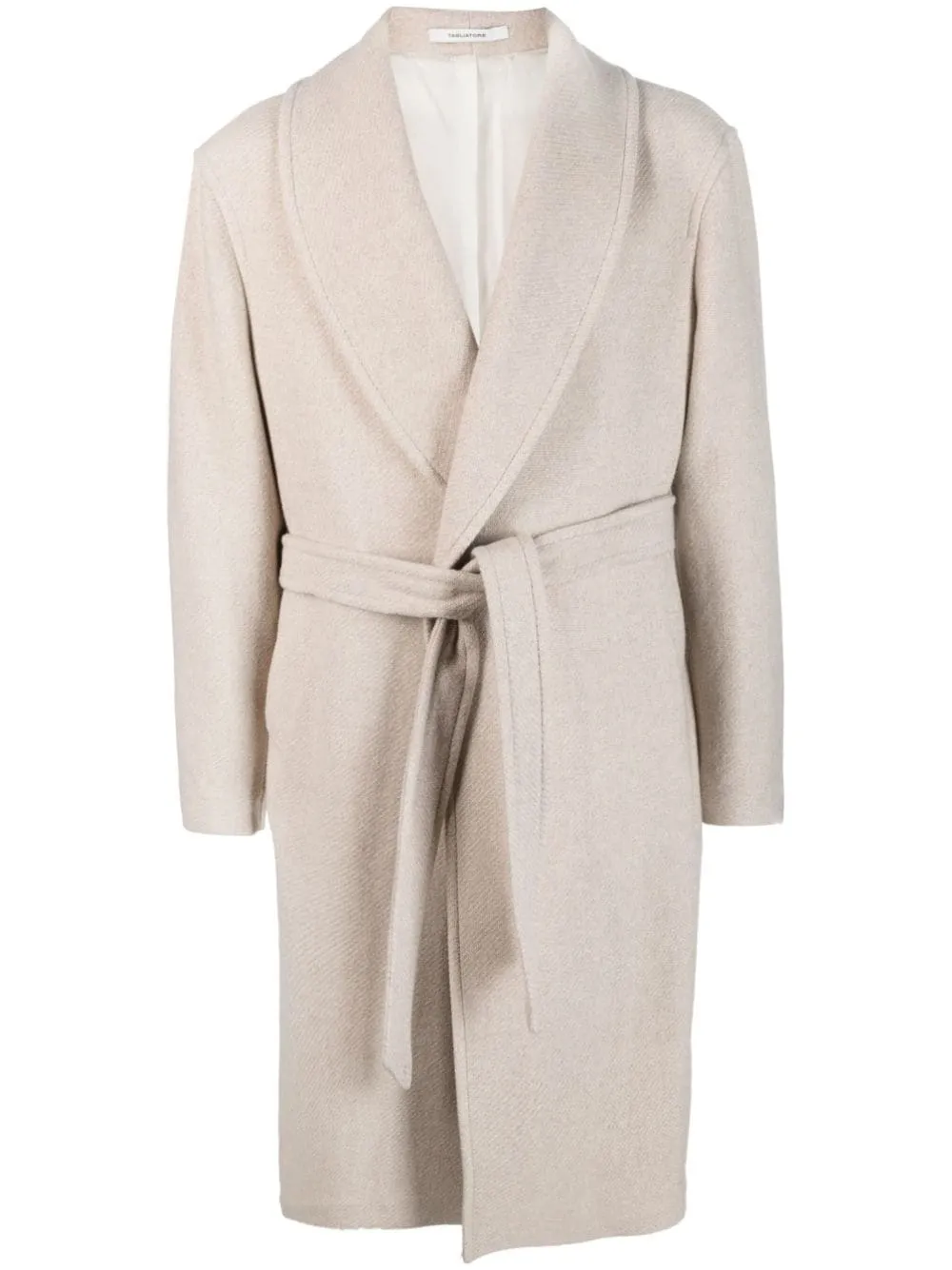 cappotto beige con cintura