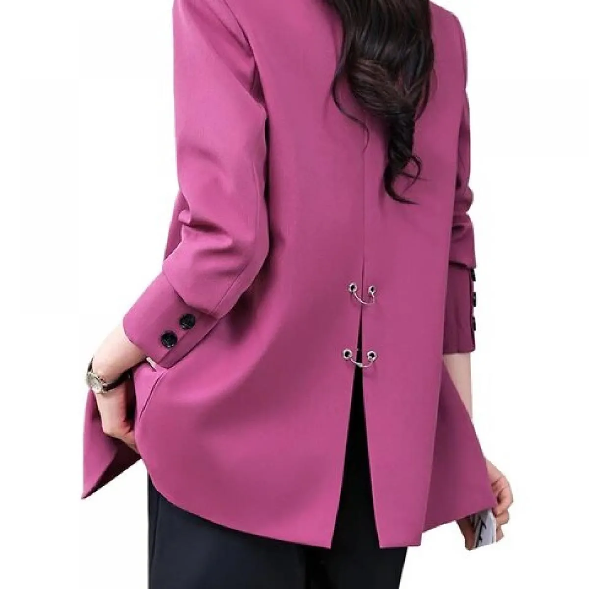 Cappotto da donna blazer casual solido giallo nero rosa da donna Giacca invernale autunnale ampia a maniche lunghe doppio petto